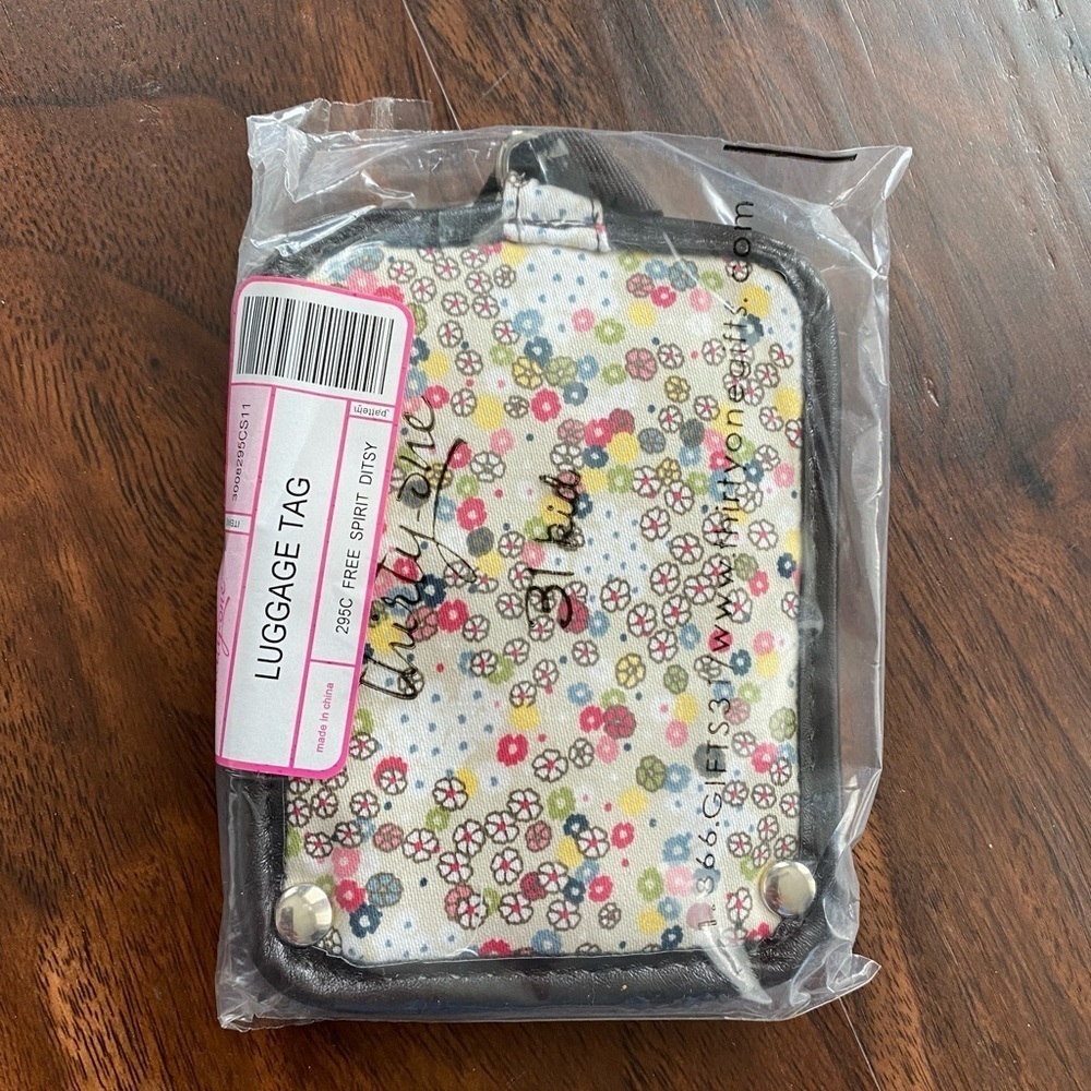 New Thirty-One Free Spirit Ditzy Luggage Tag